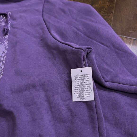 NWT Speak Now “The Story of Us” Purple Cropped Hoodie Taylor Swift Sweatshirt - Picture 7 of 7